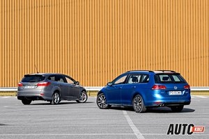 Volkswagen Golf Variant VII 2,0 TDI Highline vs. Ford Focus Kombi 1,6 EcoBoost Titanium - test  [galeria]