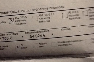 50,000 € mandatu za przekroczenie prędkości o 20 km/h