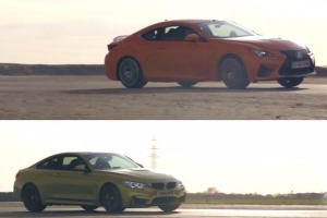 Lexus RC F vs. BMW M4 -pojedynek potworów [wideo]